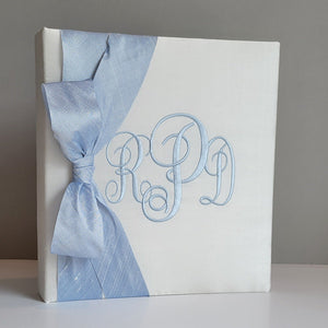 Baby Memory Book - Ivory Silk (w/ SILK Bow) by AP Creations in Tuscaloosa, paper gift detail photo 5