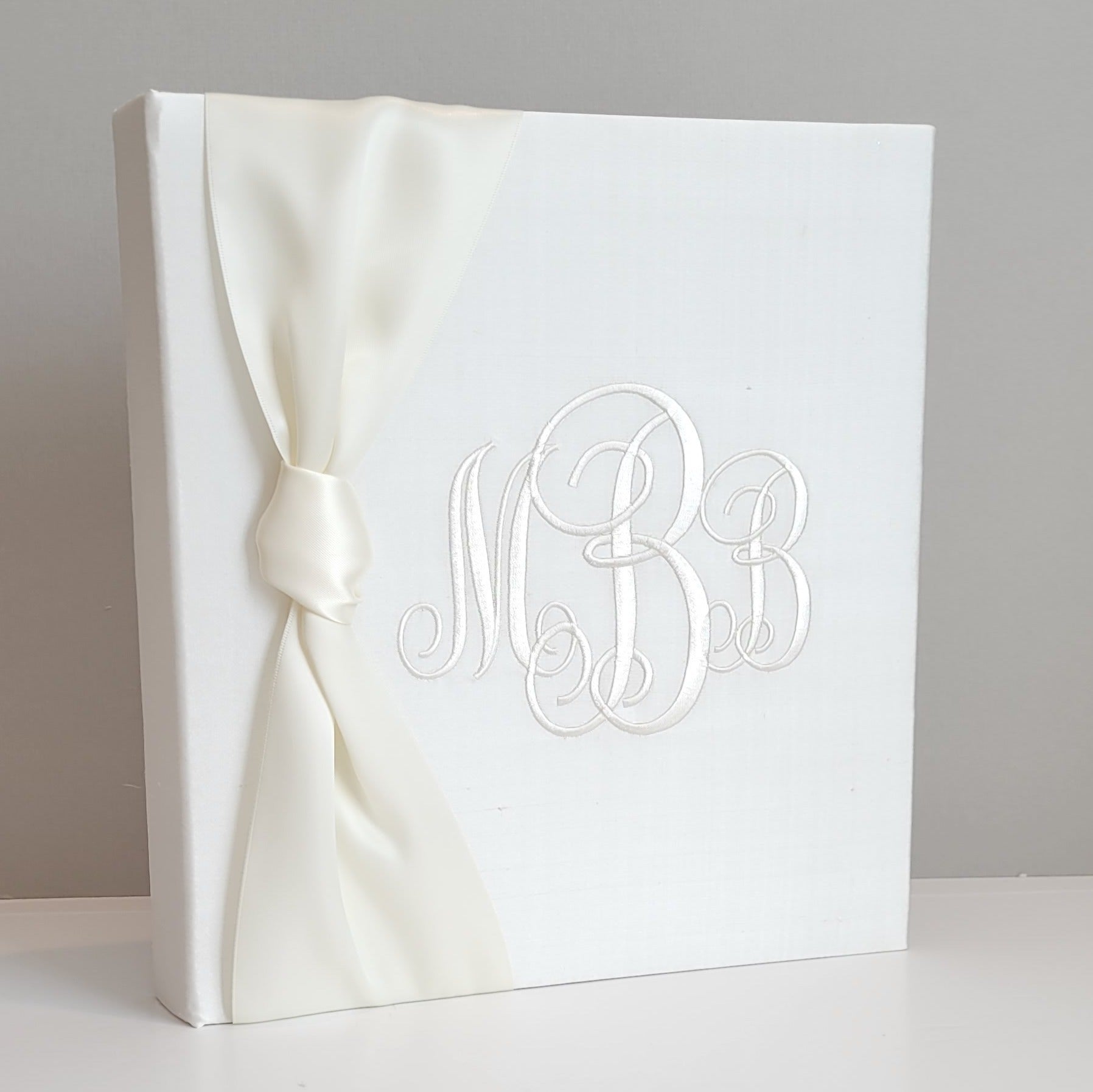 Baby Memory Book - Ivory Silk (w/ SATIN Bow) by AP Creations in Tuscaloosa, paper gift detail photo 4
