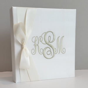 Baby Memory Book - Ivory Silk (w/ SATIN Bow) by AP Creations in Tuscaloosa, paper gift detail photo 3