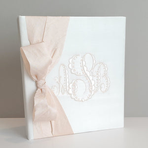 Baby Memory Book - Ivory Silk (w/ SILK Bow) by AP Creations in Tuscaloosa, paper gift main product photo