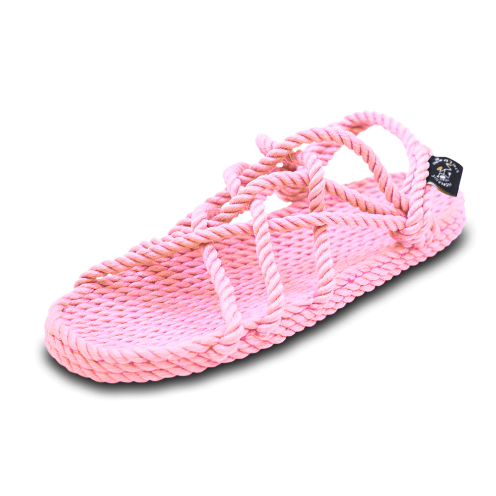 JC - Pink handmade rope sandals by Nomadic State of Mind
