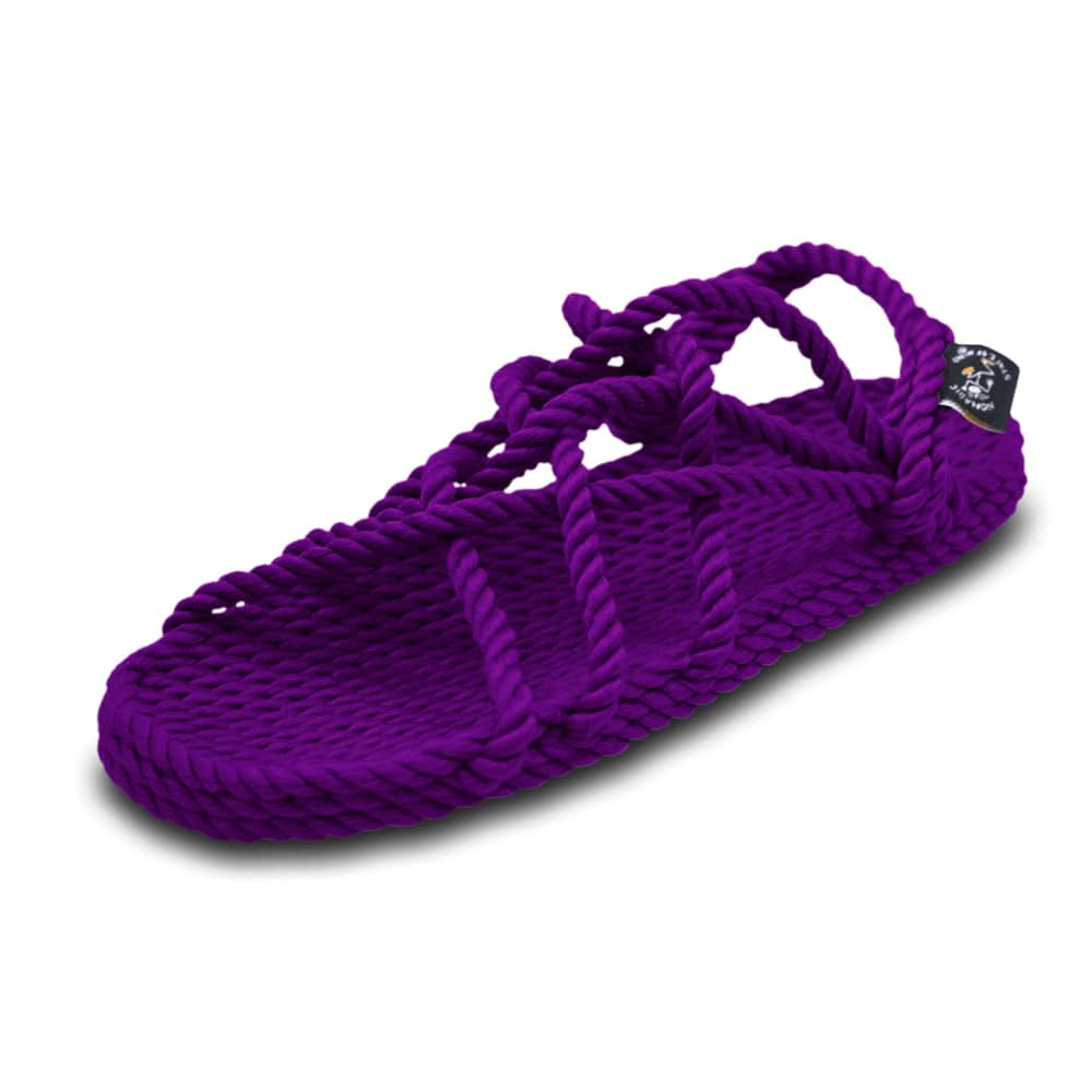 JC – Purple handmade rope sandals by Nomadic State of Mind