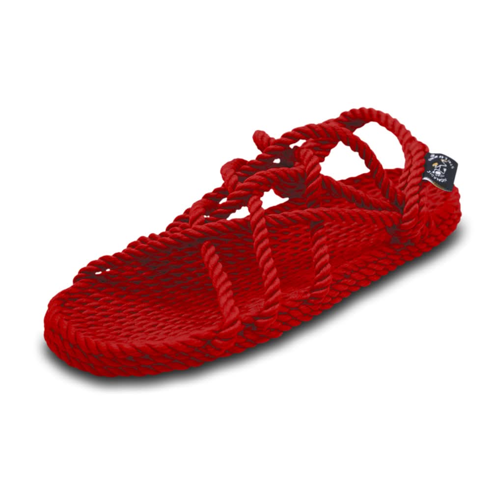 JC - Red handmade rope sandals by Nomadic State of Mind