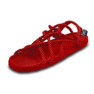 JC - Red handmade rope sandals by Nomadic State of Mind