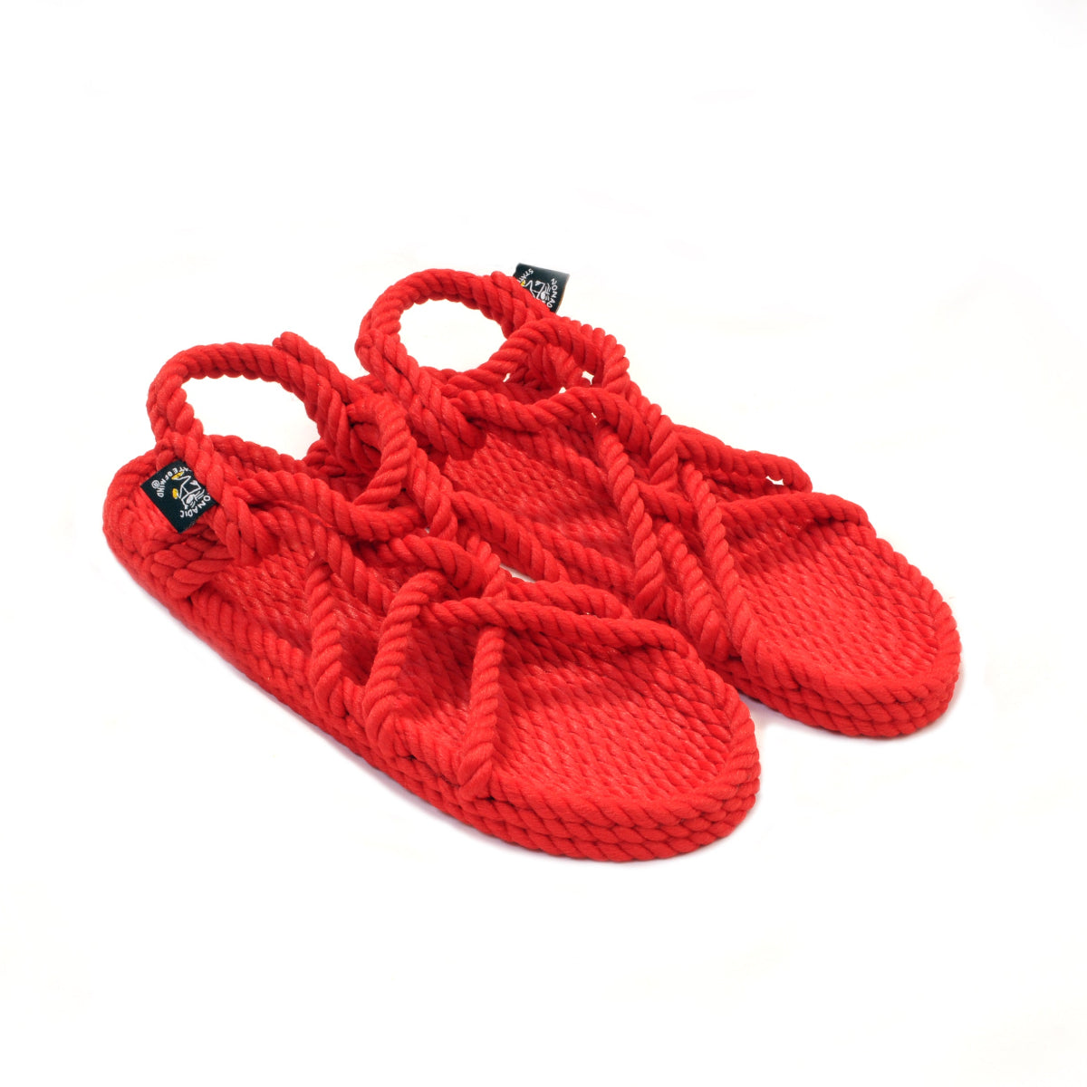 JC - Red handmade rope sandals by Nomadic State of Mind, view 4
