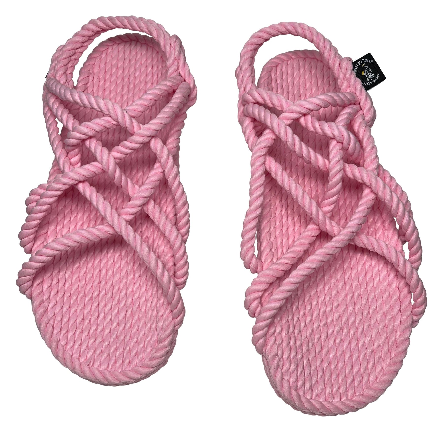 JC - Pink handmade rope sandals by Nomadic State of Mind, view 2