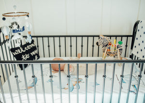 Jeff the Pilot Personalized Airplane Crib Sheet by AGreatBaby — view 3 of 4