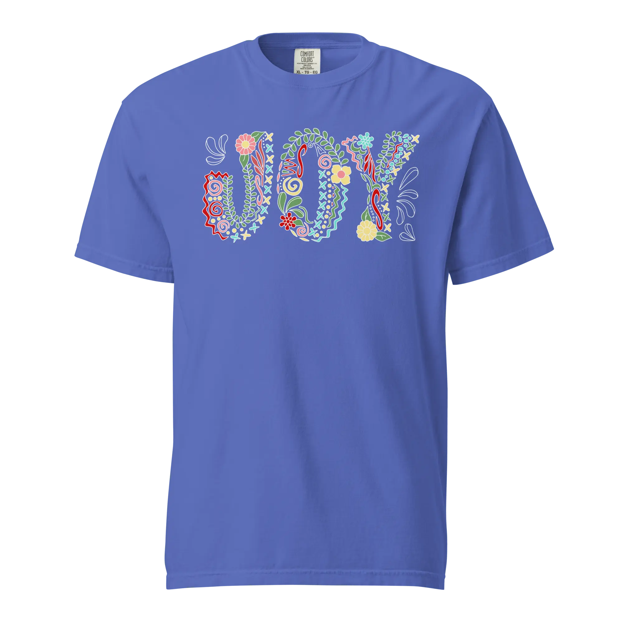 JOY Hand Drawn T-Shirt - Mississippi Artist LeslieGonce, Comfort Colors Short Sleeve Tee, Main Street Collective