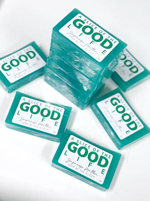 Japanese Matcha SOAP SLICE 5 oz. by Essential Journeys, natural skincare detail photo 6