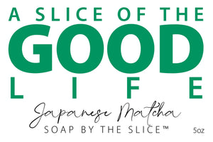 Japanese Matcha SOAP SLICE 5 oz. by Essential Journeys, natural skincare detail photo 7