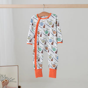 Jazz Festin' Organic Cotton Pajama Set by Nola Tawk, Southern food gift detail photo 2