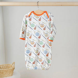 Jazz Festin' Organic Cotton Pajama Set by Nola Tawk, Southern food gift detail photo 3