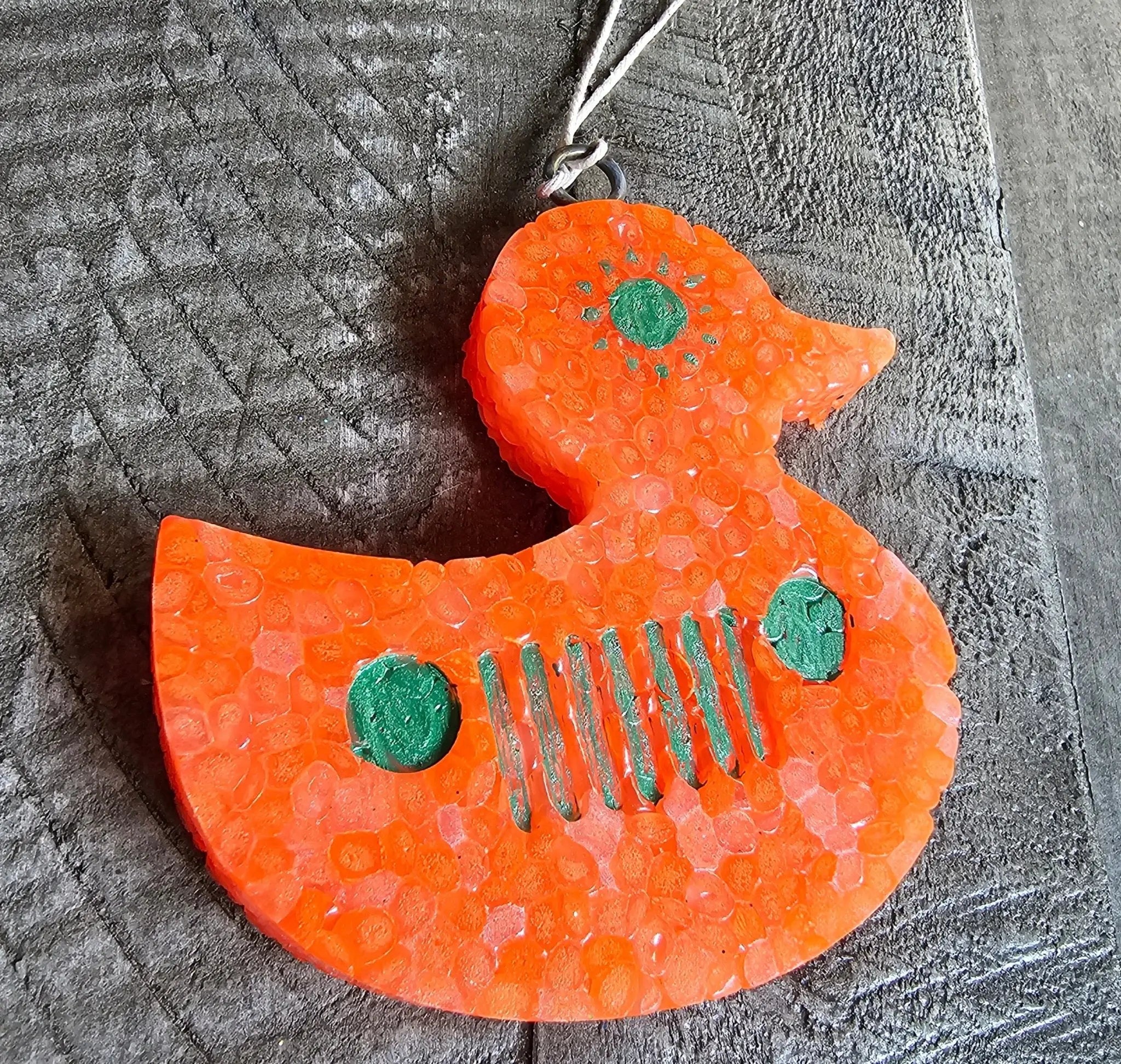 Jeep Duck Car Freshie - Handmade Orange Aroma Bead Air Freshener for Jeep Lovers