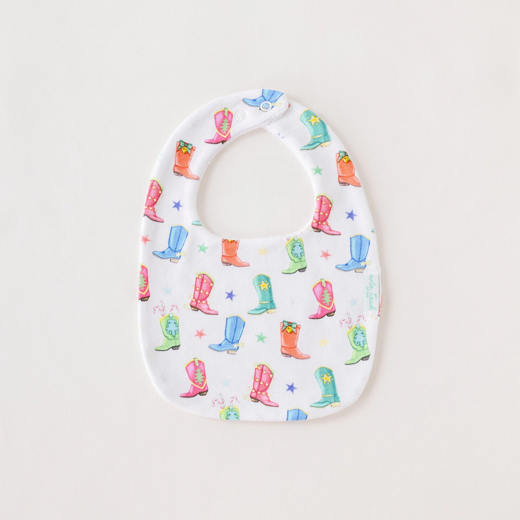 Jingle Boots Organic Cotton Bib Nola Tawk
