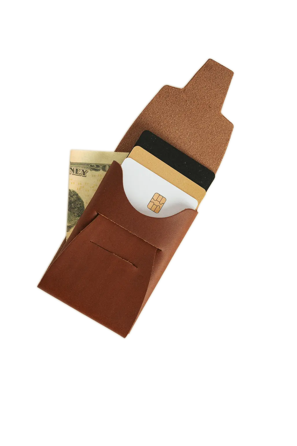 Johnny Slim - Walnut Minerva by Loyal Stricklin, handmade leather goods detail photo 2
