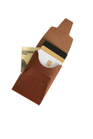 Johnny Slim - Walnut Minerva by Loyal Stricklin, handmade leather goods detail photo 2