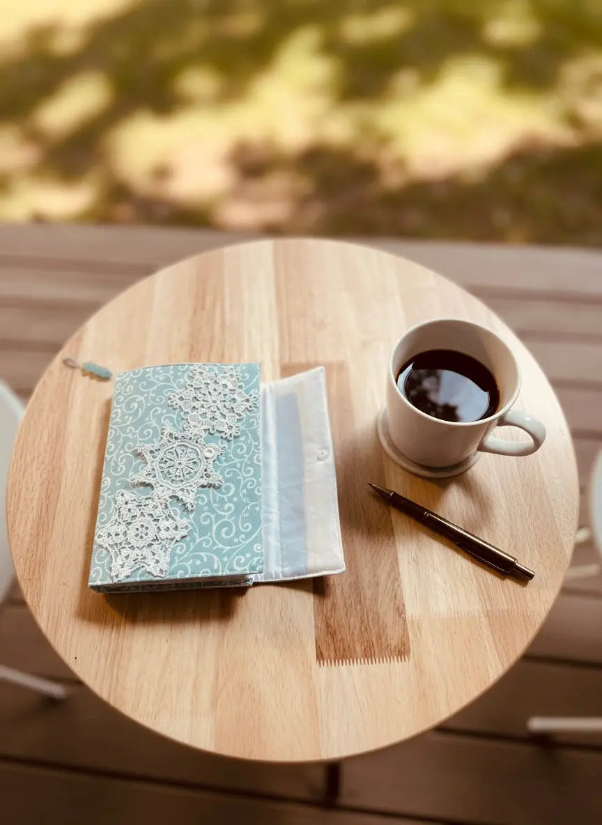Handcrafted Fabric and Lace Journal