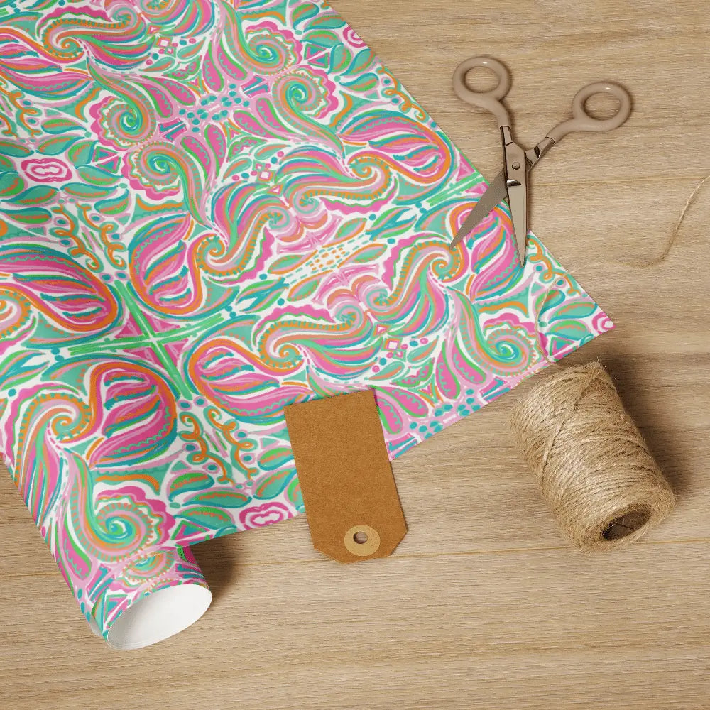 Floral Wrapping Paper: Hand-Drawn Design by Leslie Gonce for Main Street Collective - Gift Wrapping Essentials