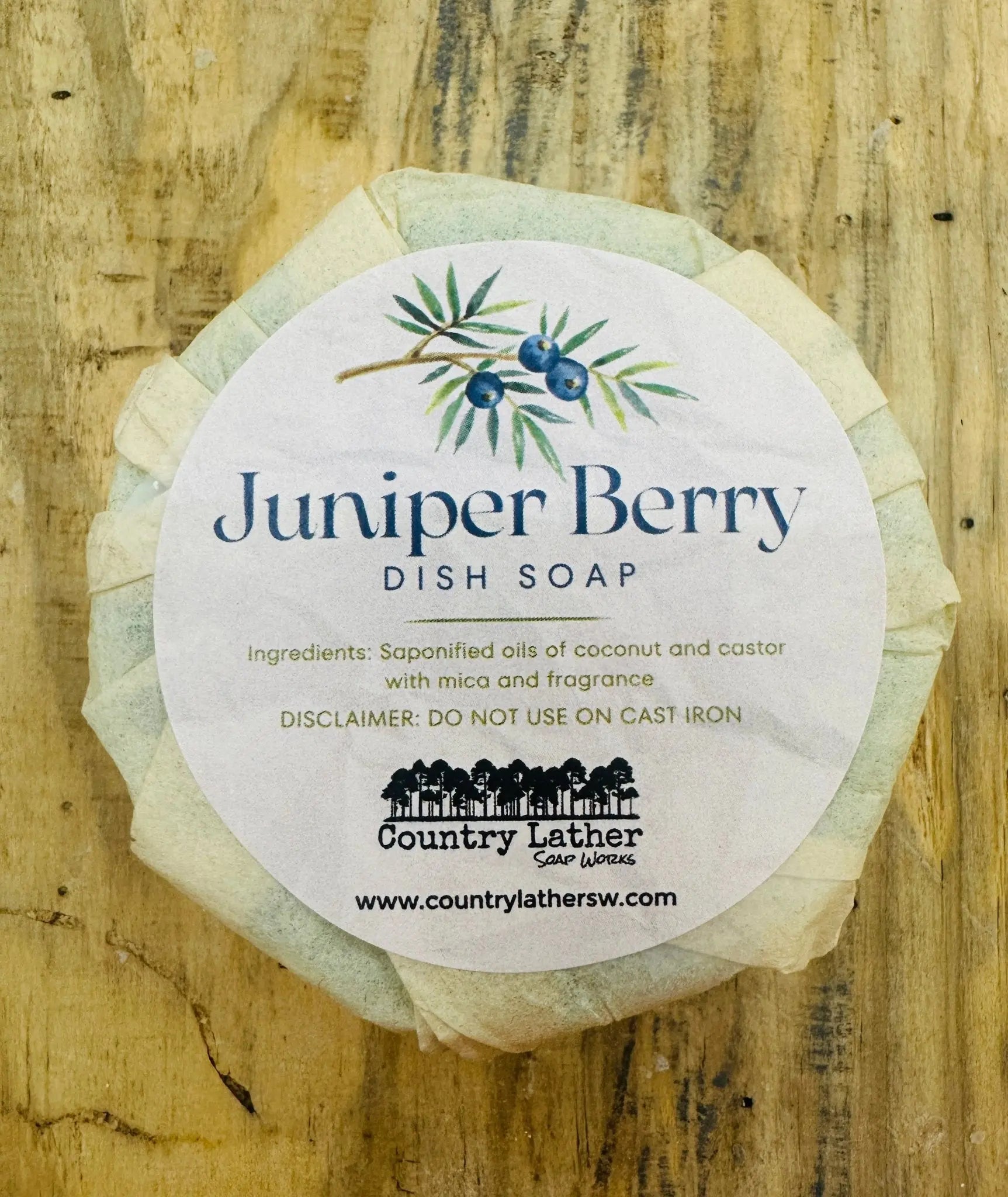 Juniper Berry Solid Dish Soap Refill Country Lather Soap Works