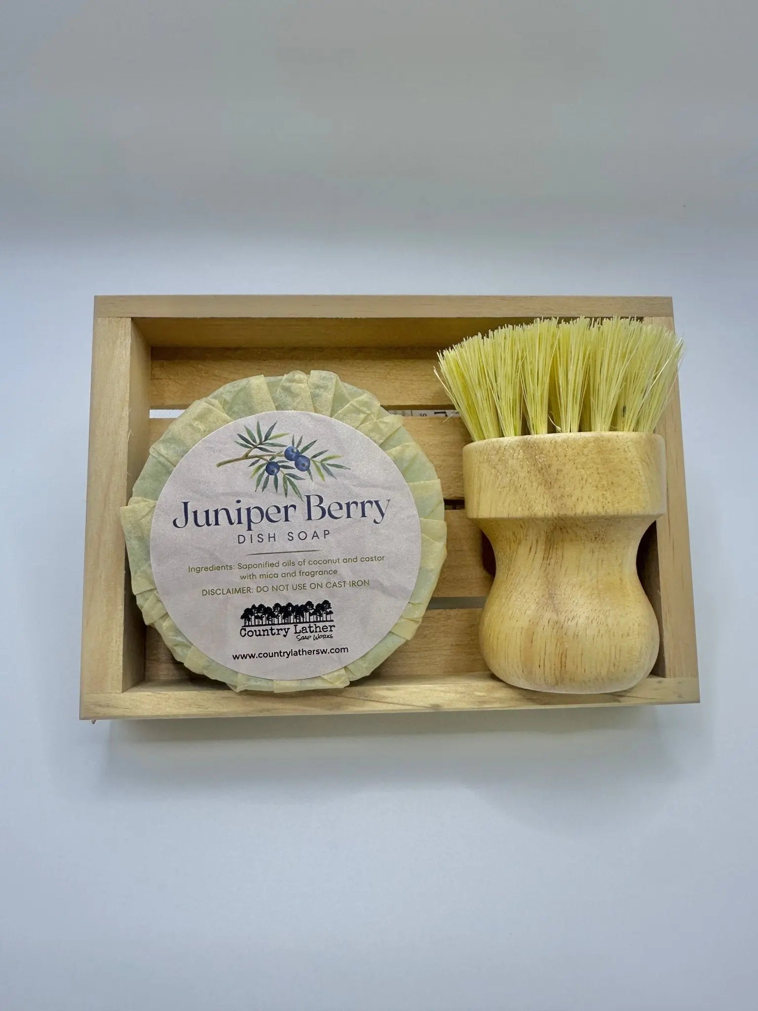 Juniper Berry Solid Dish Soap Set - Country Lather Eco-Friendly Kitchen Kit Country Lather Soap Works