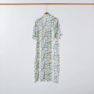 Just Here for the Beads Women's Organic Cotton Mardi Gras Pajamas by Nola Tawk, Southern food gift detail photo 3