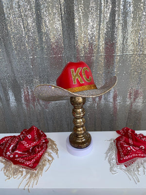 Kansas City Chiefs Hat by Rhinestone Cowgirl, Southern lifestyle apparel detail photo 4