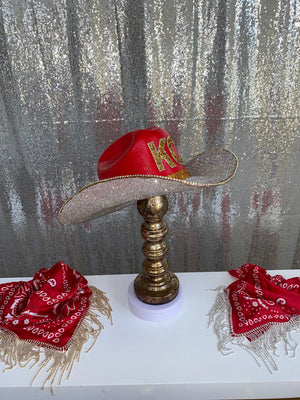 Kansas City Chiefs Hat by Rhinestone Cowgirl, Southern lifestyle apparel detail photo 5