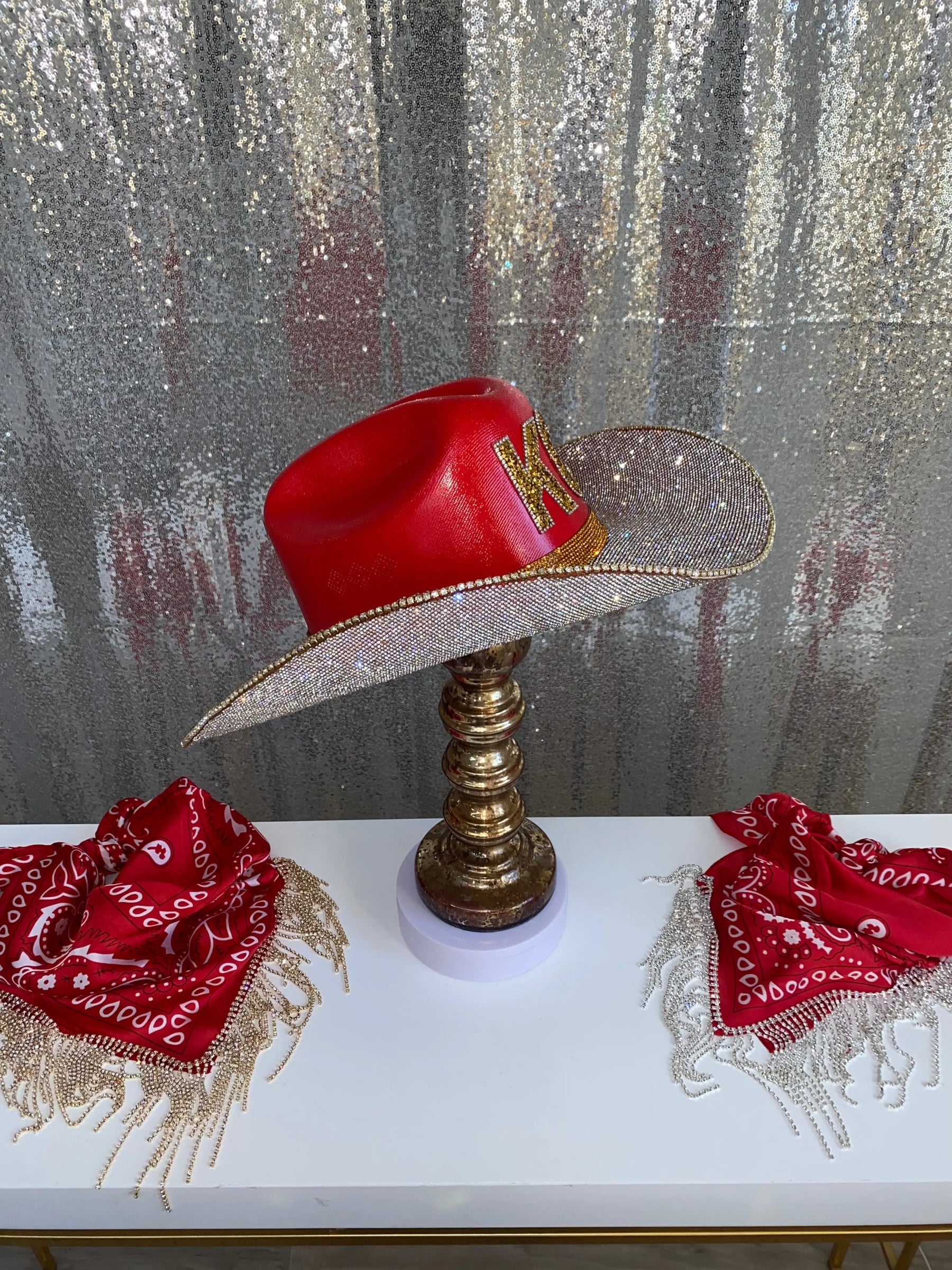 Kansas City Chiefs Hat by Rhinestone Cowgirl, Southern lifestyle apparel detail photo 6