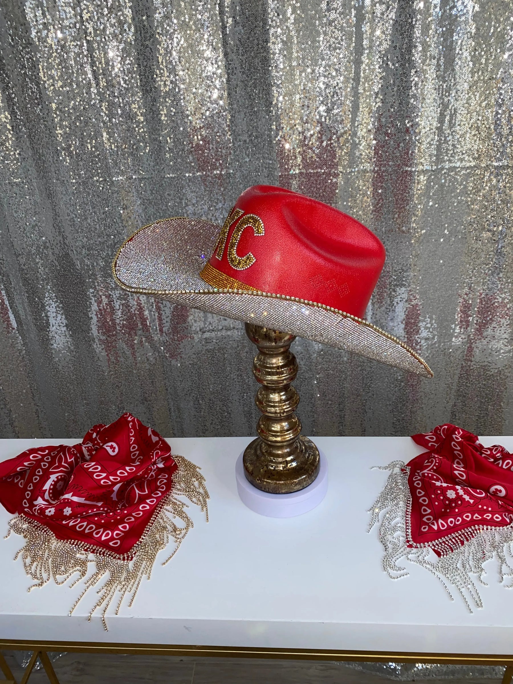 Kansas City Chiefs Hat by Rhinestone Cowgirl, Southern lifestyle apparel detail photo 8