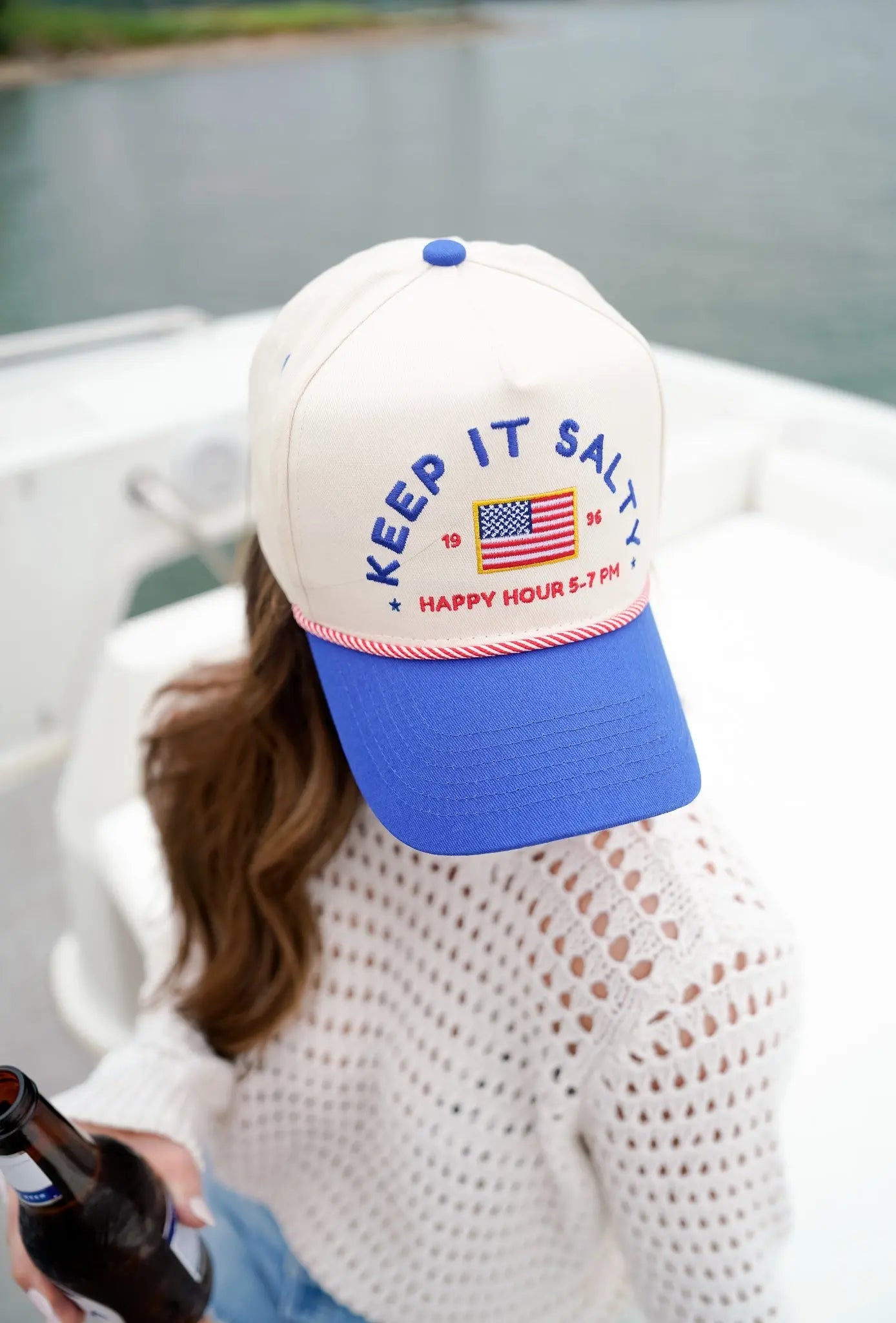 Keep it Salty - Royal Blue Vintage Trucker Hat KenzKustomz