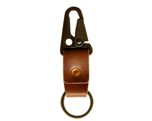 Key Clip - Bourbon Shell Cordovan by Loyal Stricklin, handmade leather goods main product photo