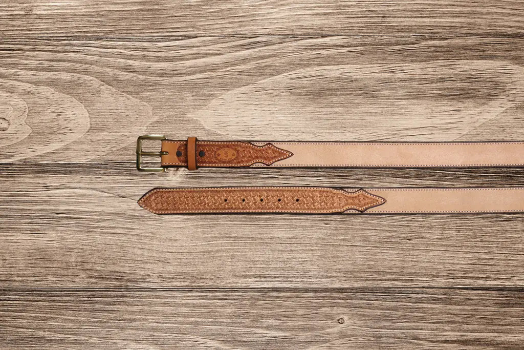 Kid's Saddle Tan Spider Combo by Texas Saddlery, handmade leather goods detail photo 2