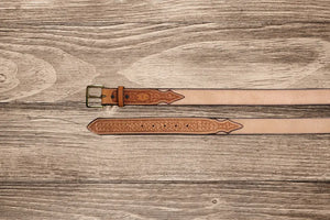 Kid's Saddle Tan Spider Combo by Texas Saddlery, handmade leather goods detail photo 2