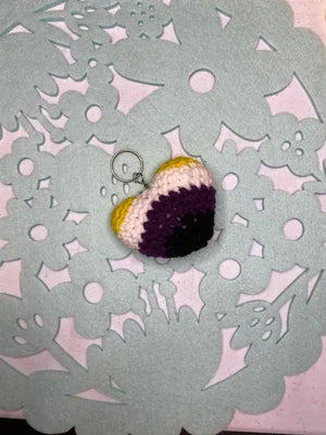LGBTQ Heart Keychain by Klassy Krafts, 3D printed gift detail photo 2