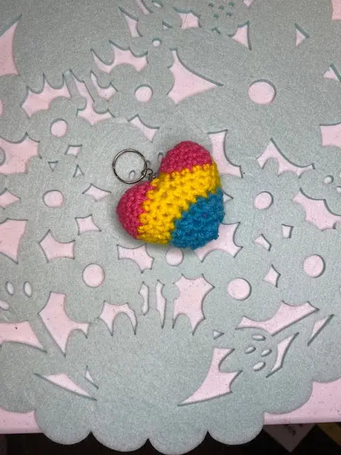 LGBTQ Heart Keychain by Klassy Krafts, 3D printed gift detail photo 5