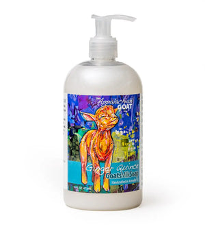 Liquid Soap - Ginger Quince Goats Milk 16 Oz. by Essential Journeys, natural skincare main product photo