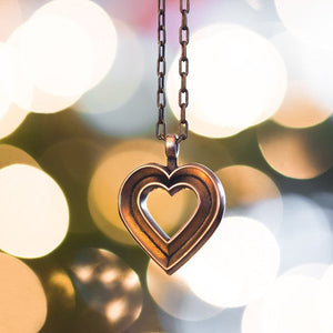 LOVE Heartbeat Necklace - Bronze by Forged By Fire — view 1 of 7