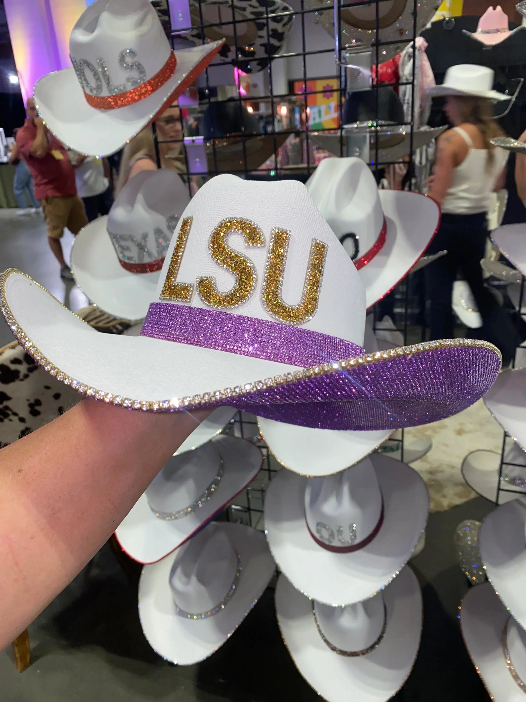 Lsu Hat by Rhinestone Cowgirl, Southern lifestyle apparel detail photo 3