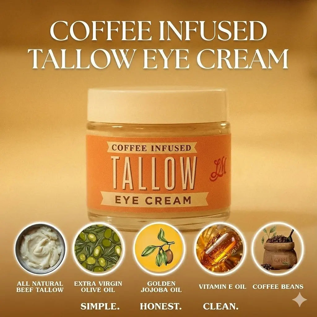 Lady May Coffee-Infused Tallow Eye Cream – Brighten, Firm & Revitalize Naturally The Lady May