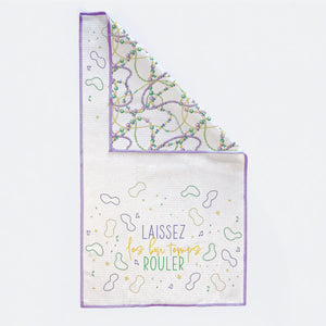 Laissez Les Bon Temps Rouler Kitchen Towel by Nola Tawk, tea towel main product photo