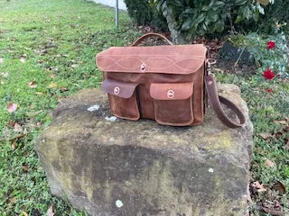 Laptop Bag by Kw Leatherworks, handmade leather goods detail photo 4