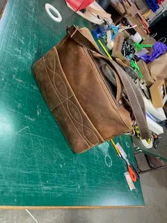 Laptop Bag by Kw Leatherworks, handmade leather goods detail photo 5