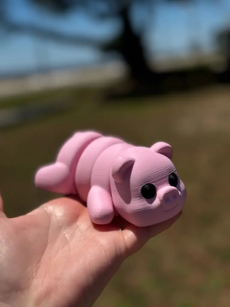 Pig 3D Printed Fidget Toy | Large Farm Animal Sensory Toy by Mushroom Lady Co, paper gift main product photo