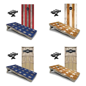 Large Stars & Stripes Cornhole Boards - Pro Solution Elite Series by Cornhole Solutions, custom cornhole board main product photo