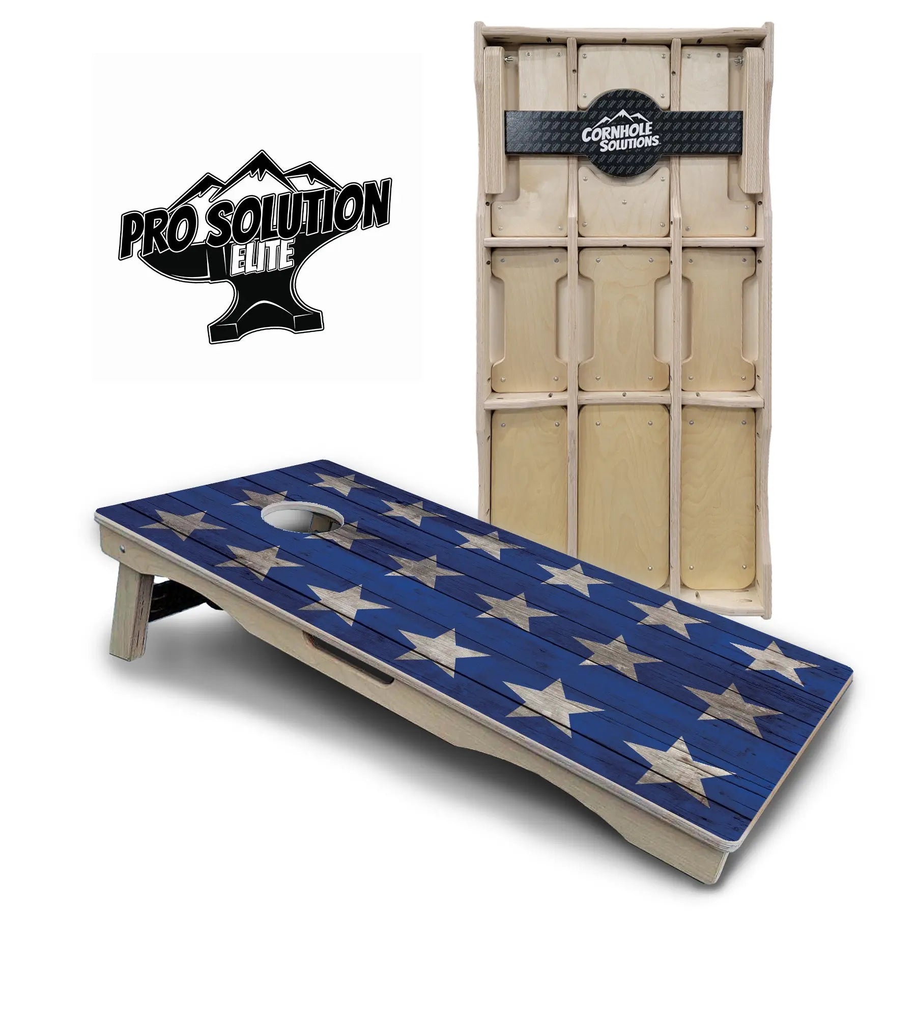 Large Stars & Stripes Cornhole Boards - Pro Solution Elite Series by Cornhole Solutions, custom cornhole board detail photo 3
