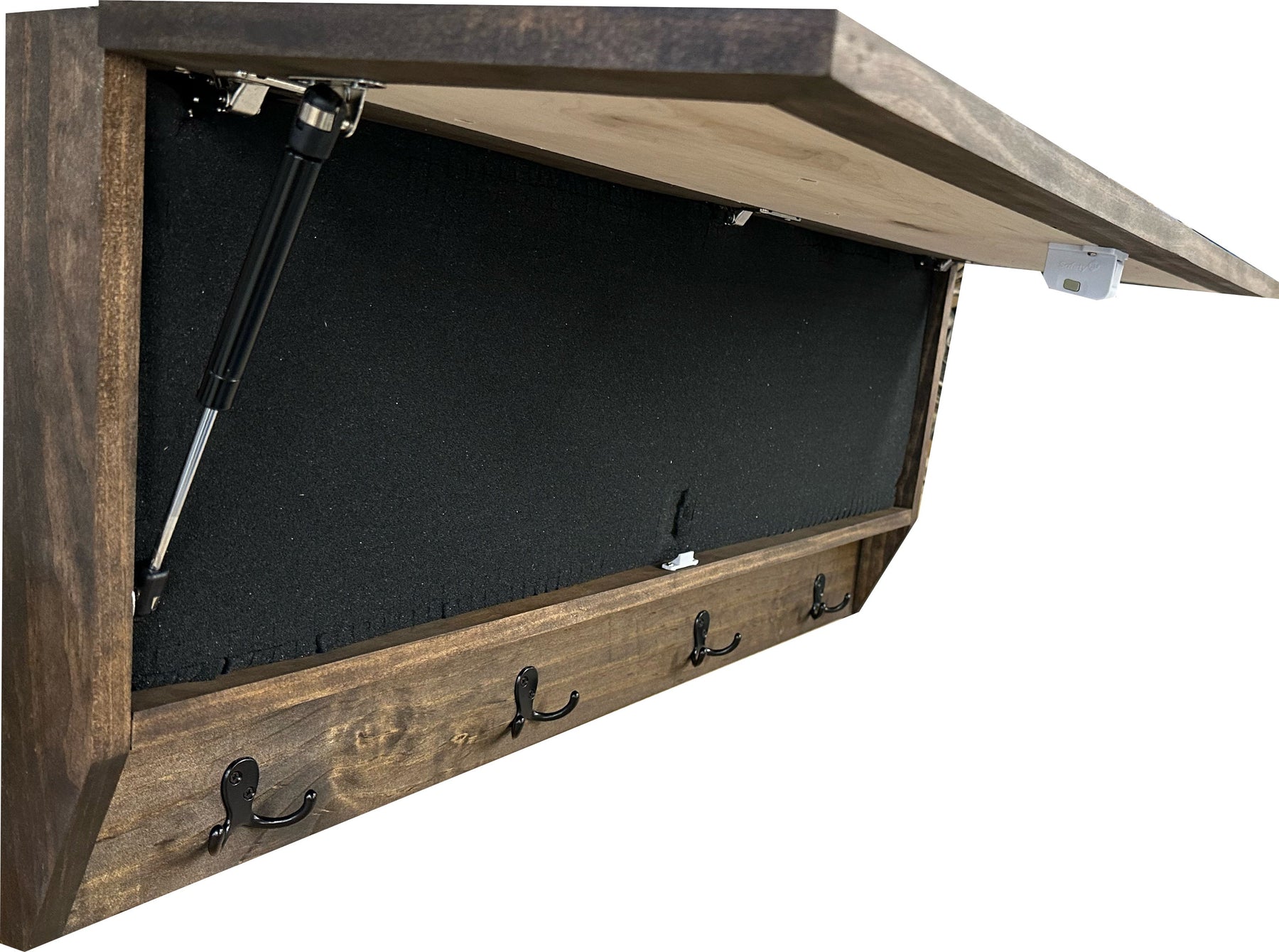Deer Hunter Hidden Gun Storage - Coat Rack Concealment Shelf with Hooks for Coats, Bags, & Hats - Quick Access Hidden Gun Shelf - Hidden Storage Furniture with Secure Magnetic Lock