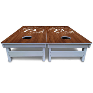 Laurel Wreath Cornhole Boards - All Weather Series by Cornhole Solutions, custom cornhole board detail photo 6