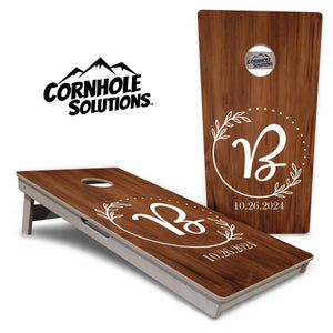 Laurel Wreath Cornhole Boards - Professional Tournament Series by Cornhole Solutions, custom cornhole board main product photo