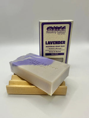 Country Lather Lavender Soap Bar: Natural, Sweet & Herbal, Zero Grit, Handmade Soap