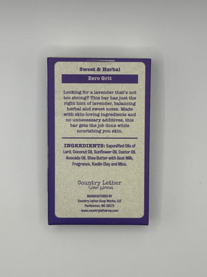 Country Lather Soap Works Lavender & Goat Milk Soap Bar - Natural, Handmade